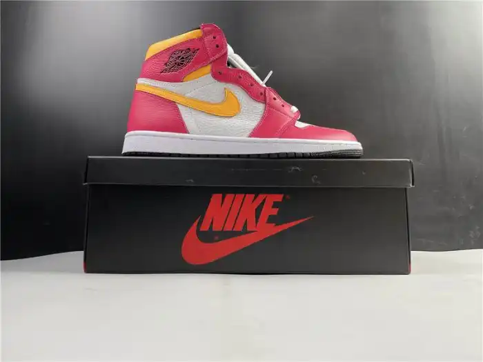 Reps LY Air Jordan 1 High OGLight Fusion Red 555088-603 0131