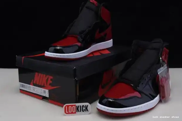 Cheap LY 555088-063 Patent OG Jordan Air 1 Bred High 0214