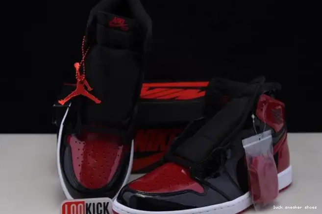 Cheap LY 555088-063 Patent OG Jordan Air 1 Bred High 0214