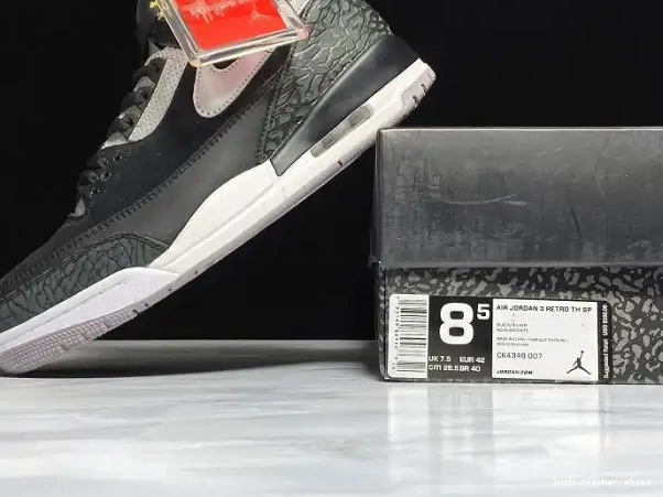 Reps LY Grey Black Air CK4348-007 Cement Tinker Jordan 3 0225