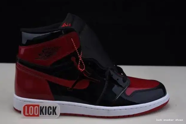 Cheap LY 555088-063 Patent OG Jordan Air 1 Bred High 0214