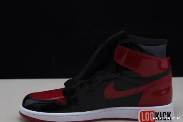 Cheap LY 555088-063 Patent OG Jordan Air 1 Bred High 0214