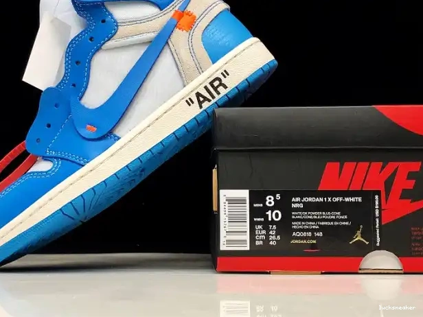 Cheap LY Off-White Air AQ0818-148 Jordan 1 Powder Blue UNC 0212