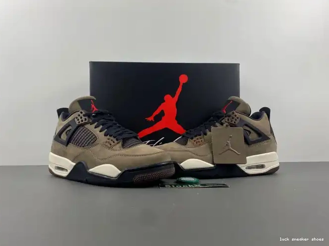 Cheap LY Retro 4 Air TS Jordan AJ4-882335 Travis x Scott Brown 0212